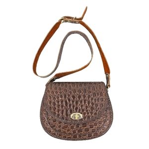 vintage 90's embossed saddle handbag